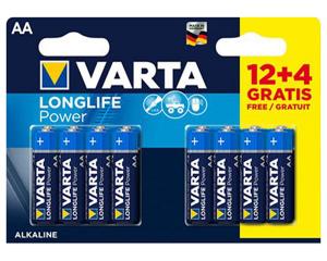 Baterija LR6 Varta Longlife Power 1.5V MN1500 AA B12+4
