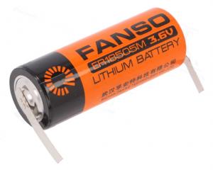 Baterija ER18505M Fanso 3.6V didelės srovės su plokštelėmis