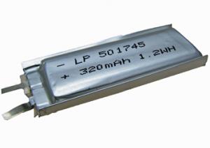 LP501745 320mAh 1.2Wh Li-Polymer 3.7V 5x17x45mm