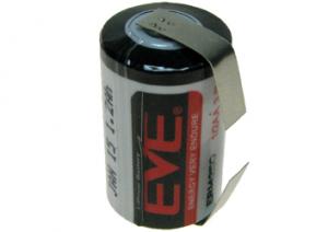 Baterija ER14250 EVE 3.6V 1/2AA LS14250 su plokštelėmis